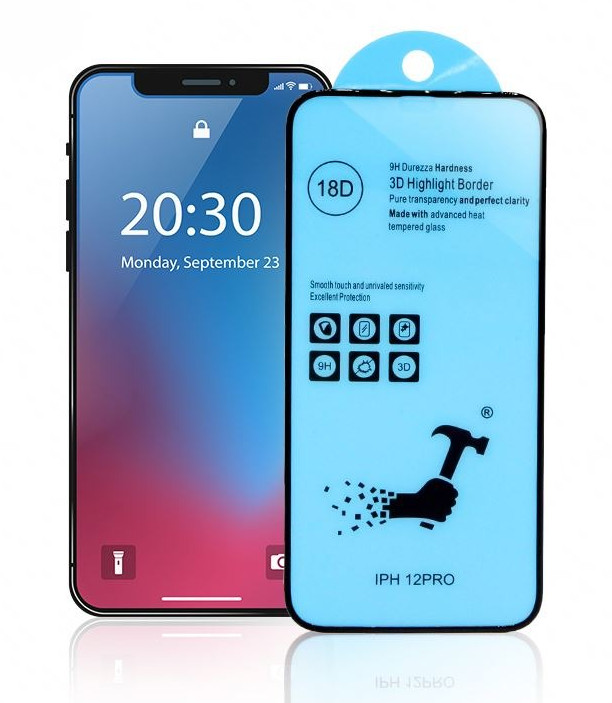LCD apsauginis stikliukas 18D Airbag Shockproof Samsung A226 A22 5G juodas