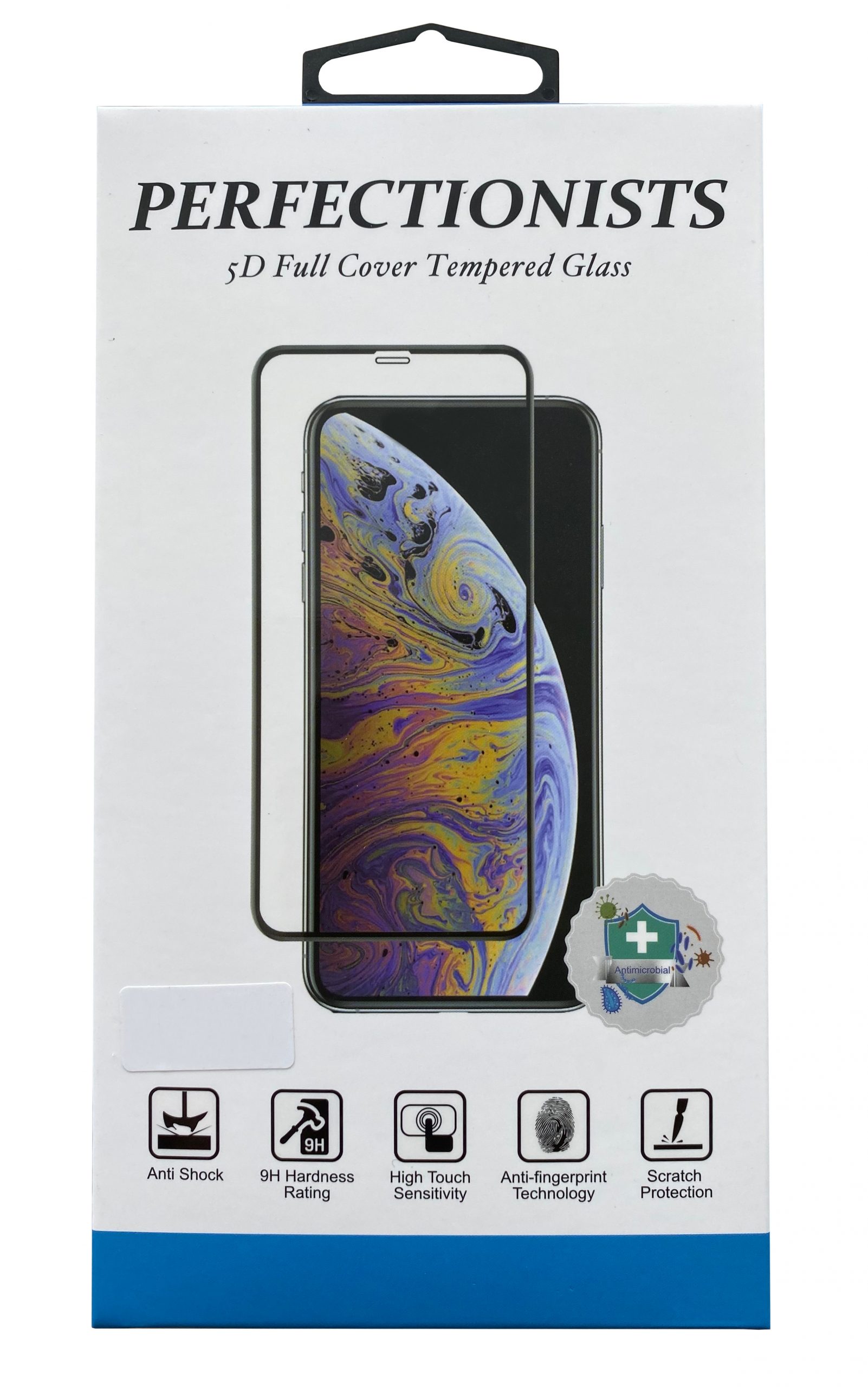 LCD apsauginis stikliukas 5D Perfectionists Xiaomi Redmi Note 9 lenktas juodas