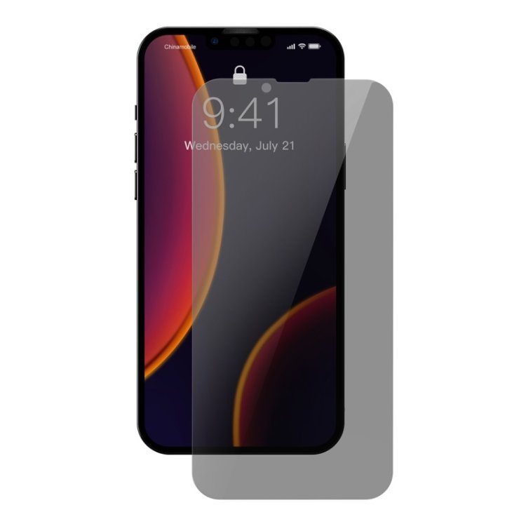 Telefono apsauginė plėvelė Baseus 0.3mm Anti Spy Glass skirta iPhone 13 mini