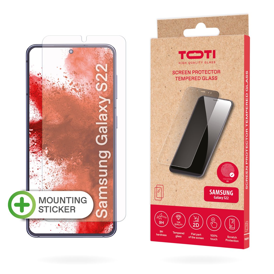 Ekrano apsauga TOTI 2D Samsung Galaxy S22/S23 grūdinto stiklo