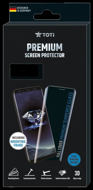 Ekrano plėvelė TOTI PREMIUM Galaxy A7 (2018) 3D grūdinto stiklo A750 juoda