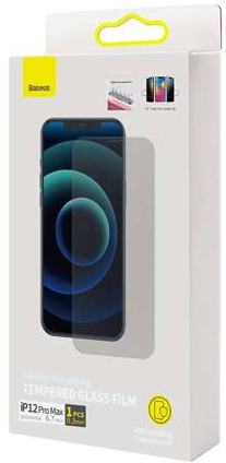 Telefono apsauginė plėvelė Baseus 0.3mm Anti Spy Glass skirta iPhone 12 Pro Max
