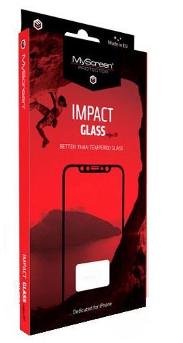 Ekrano plėvelė MyScreen Impact Glass Edge 3D Galaxy Note 10+, plėvelė, juodu kraštu