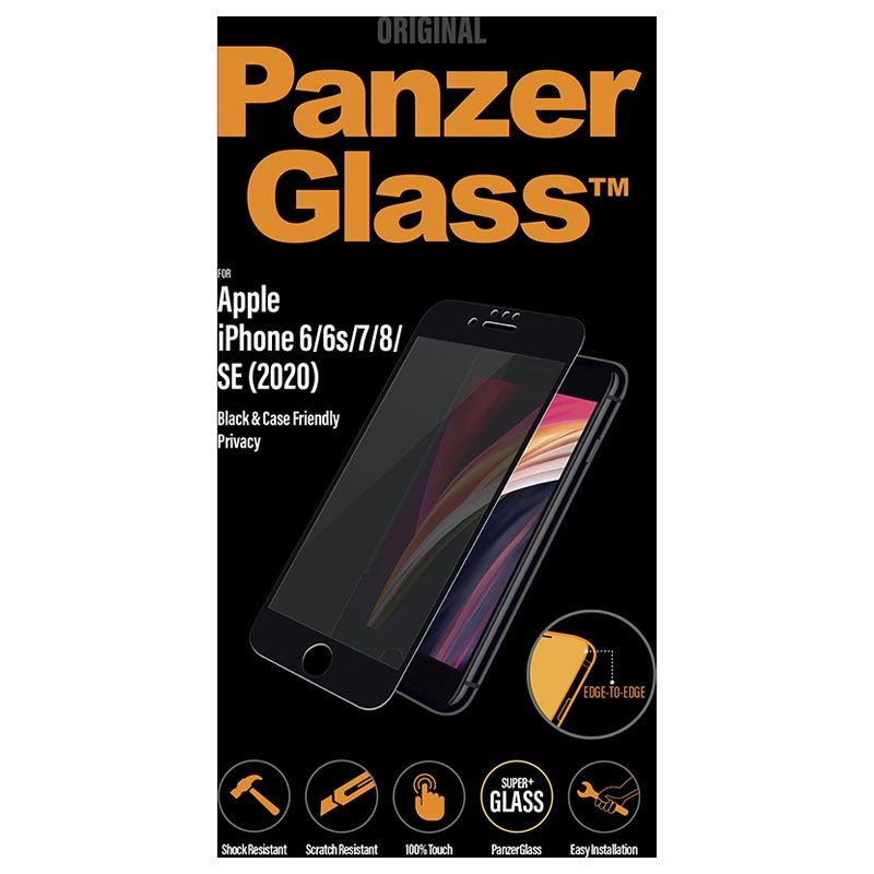 Ekrano apsauga PanzerGlass iPhone6/6s/7/8/SE (2020) Case Friendly, Black