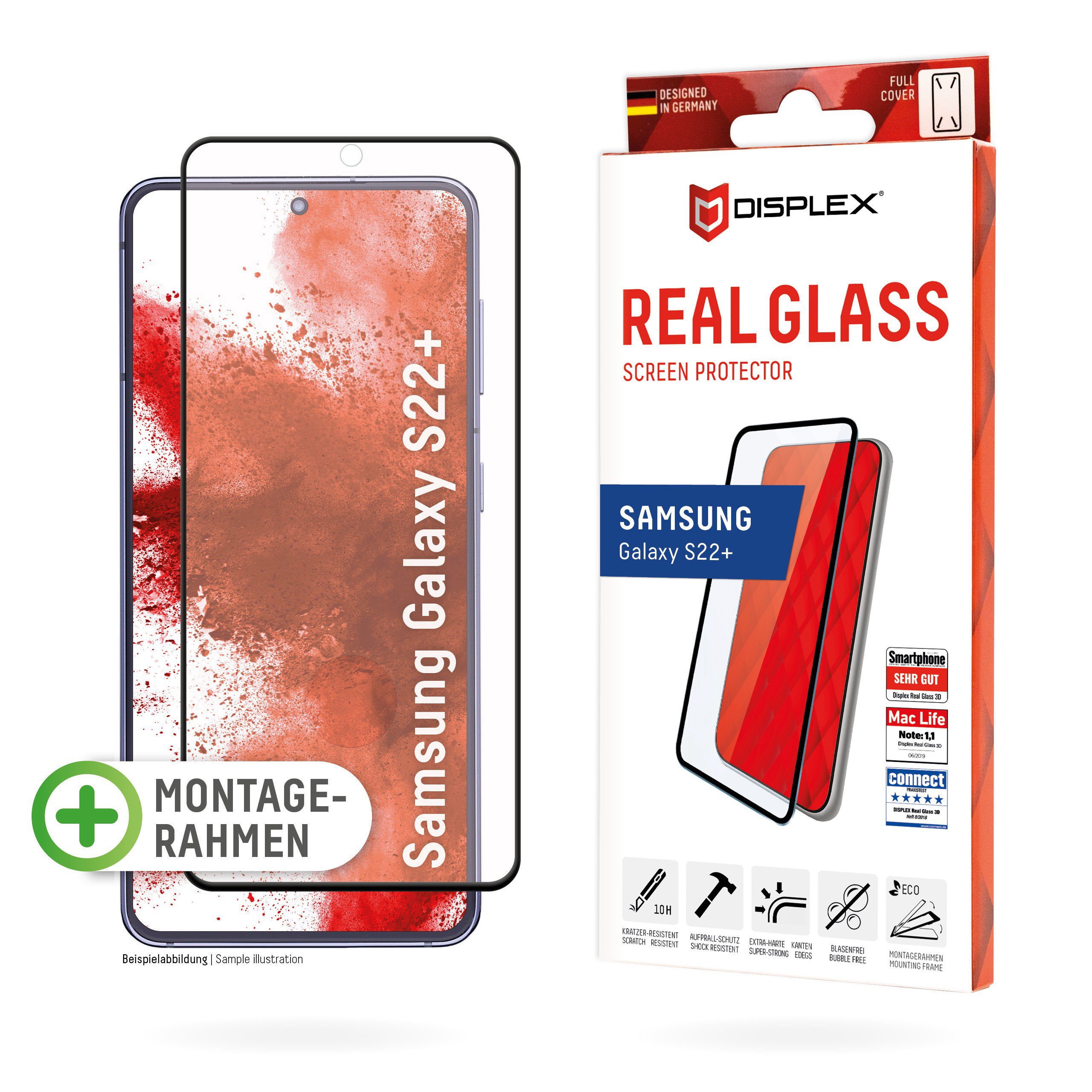 Samsung Galaxy S22+ Full Cover 3D Glass By Displex Black