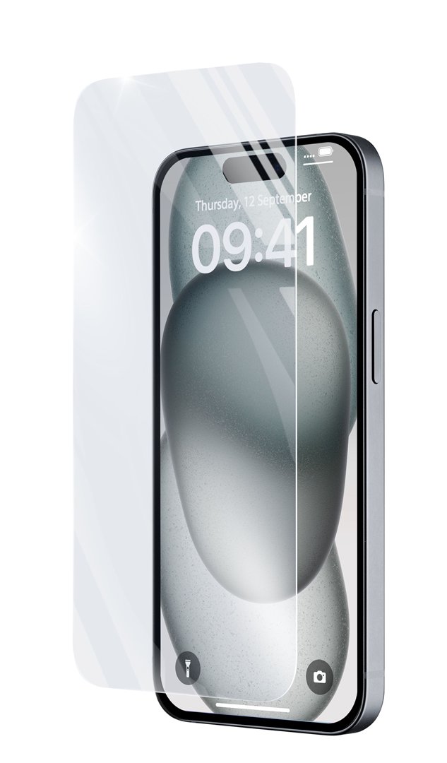 Ekrano stikliukas Cellularline iPhone 15 Plus/15 Pro Max ANTISHOCK