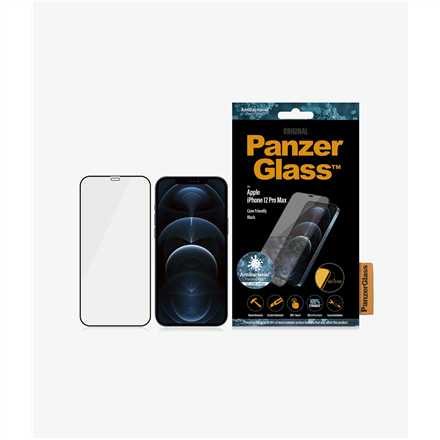 Ekrano apsauga PanzerGlass Apple iPhone 12 Pro Max Case Friendly AB, Black