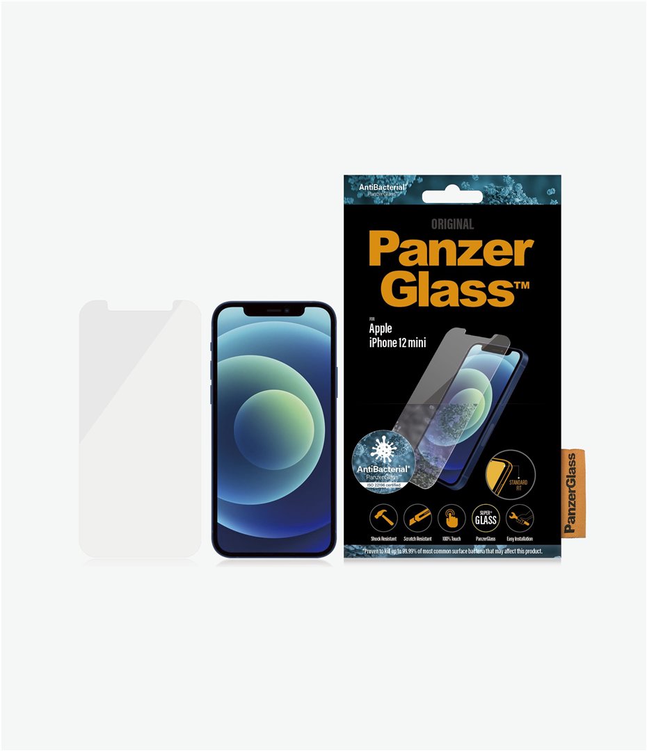 Ekrano apsauga PanzerGlass Apple, For iPhone 12 Mini, Glass, Transparent, Clear Screen Protector