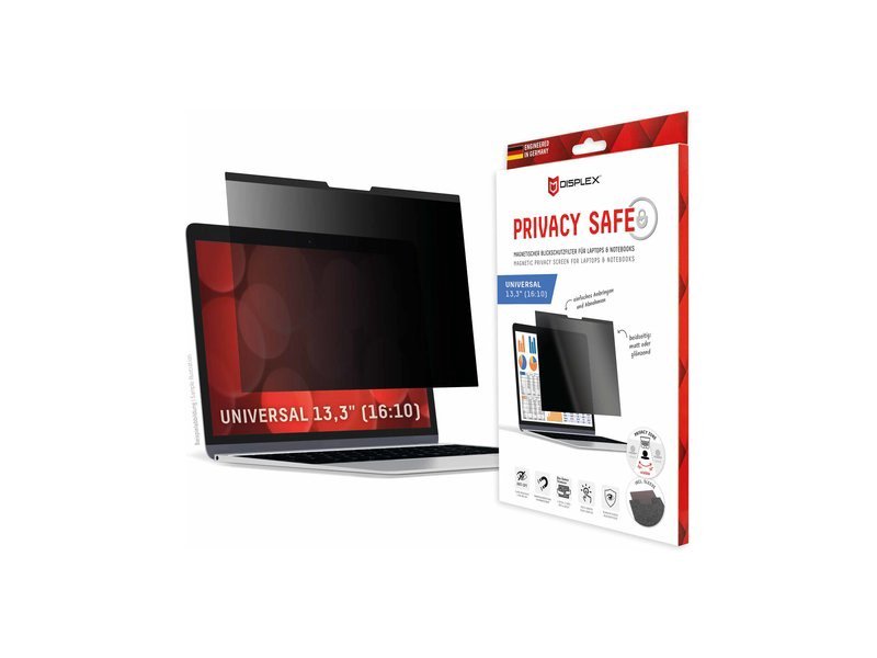 Mob.telefono ekrano apsauga Universal Privacy Safe Glass 13,3", 16:10 By Displex