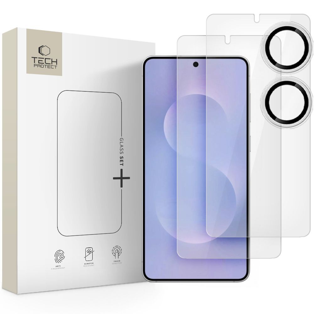 Apsauginių stikliukų rinkinys "Tech-Protect Glass Set+ 3-Pack" telefonui Samsung Galaxy S25 Edge