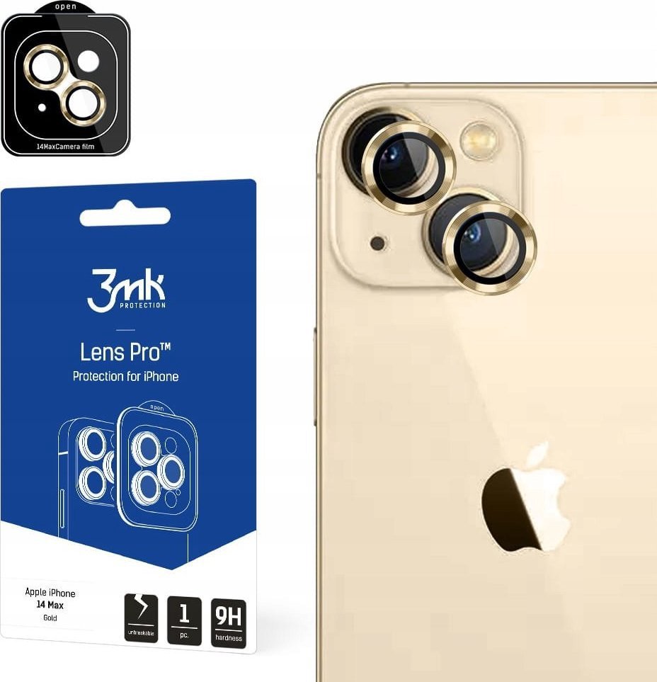 3MK Hybrid glass for camera lens 3MK Lens Protection Pro Apple iPhone 14 Plus gold
