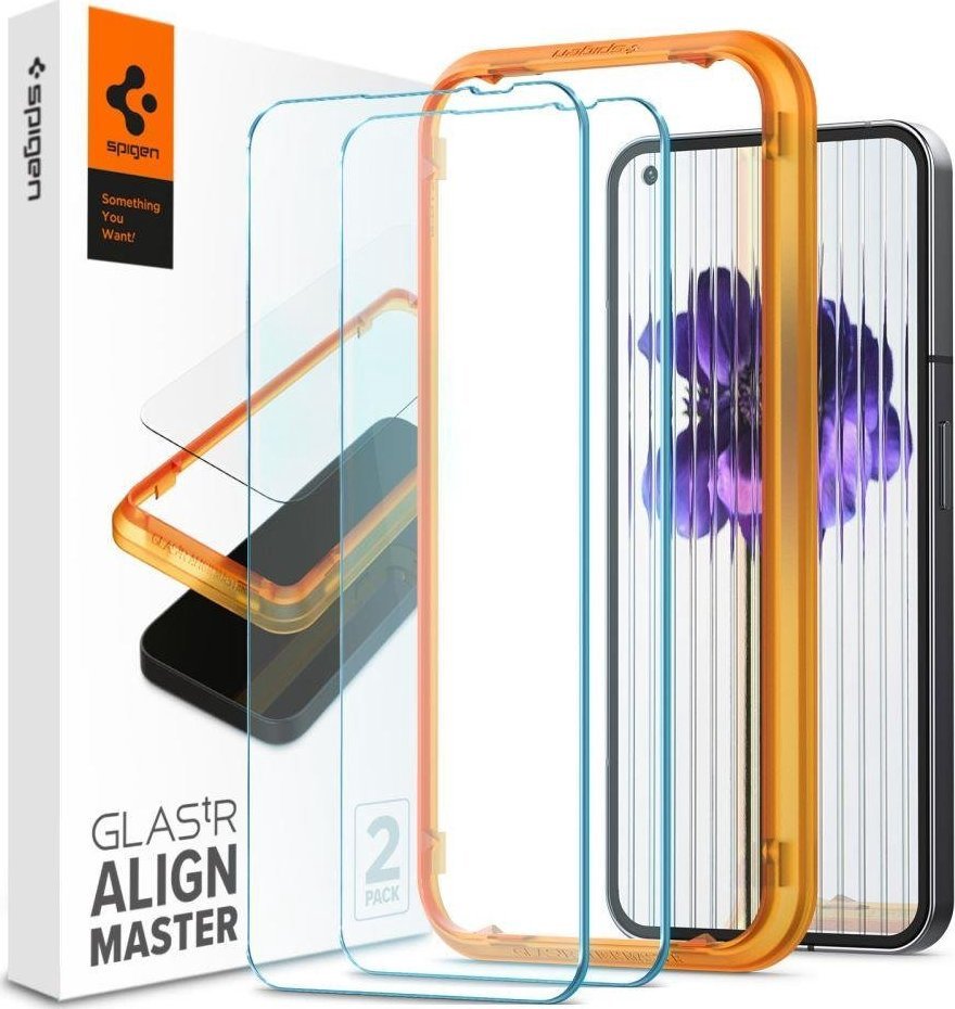 Spigen Hardened glass Spigen GLAS.tR Slim AlignMaster Nothing Phone 1 Clear [2 PACK]