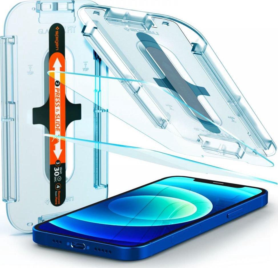 Spigen Hardened glass Spigen Glass.Tr Ez Fit 2-Pack iPhone 12 Pro / iPhone 12