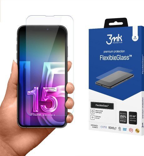3MK FlexibleGlass iPhone 15 Pro 6.1" Hybrid Glass