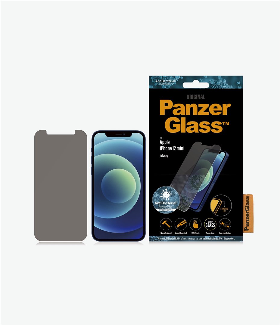 PanzerGlass Apple, For iPhone 12 Mini, Tempered Glass, Transparent, Privacy glass