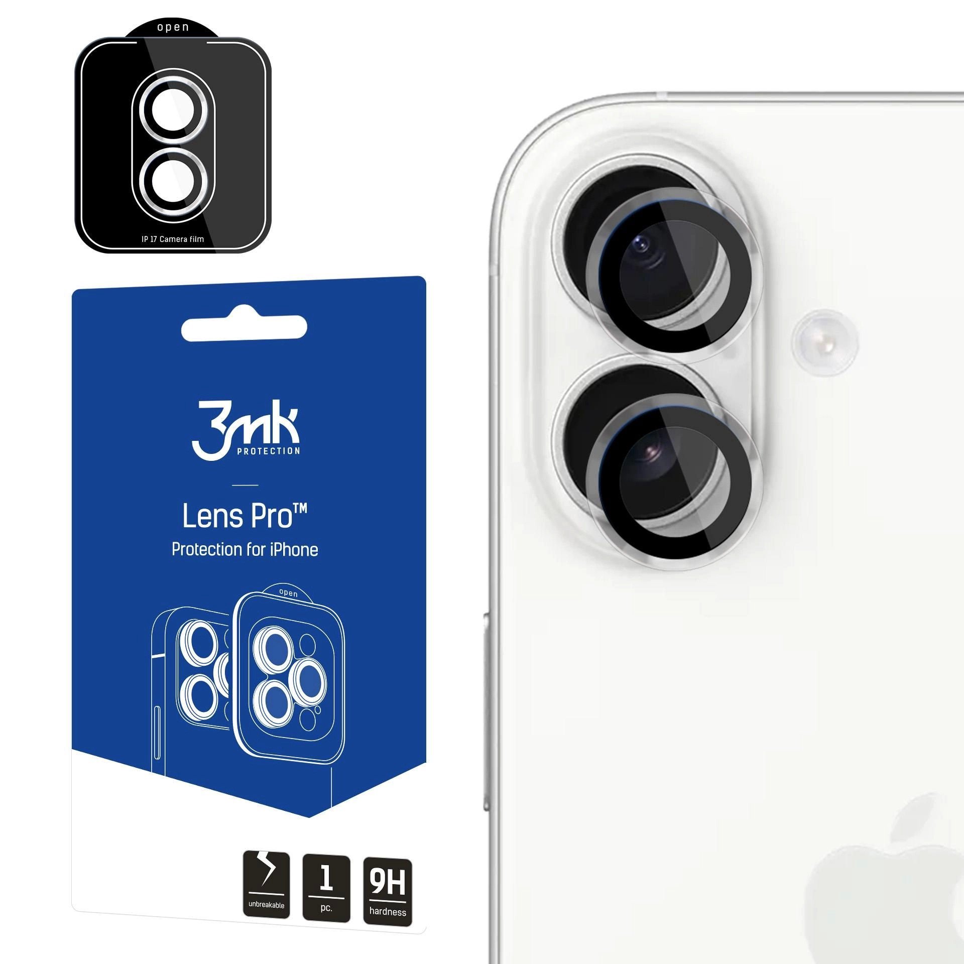 Apsauginis stikliukas kamerai 3mk Lens Pro Apple iPhone 17 skaidrus