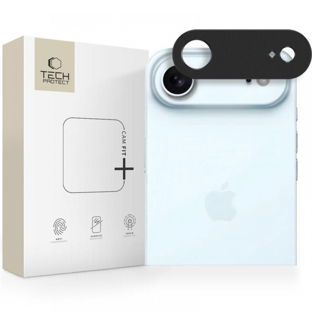 Juoda kameros apsauga "Tech-Protect Camalloy Fit+" telefonui Apple iPhone 17 Air
