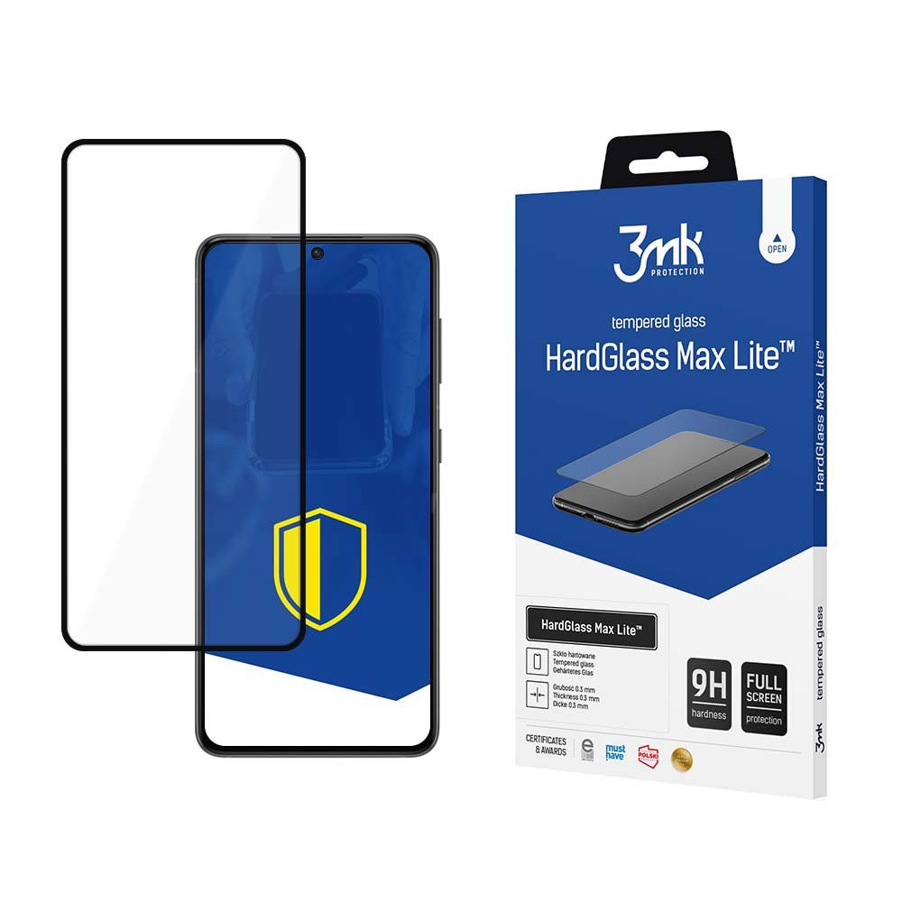 LCD apsauginis stikliukas 3mk Hard Glass Max Lite Samsung G991 S21 5G juodas