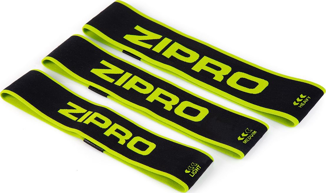 Zipro Mini Band Neoprene Mini Band different resistance levels in set black 3 pcs.
