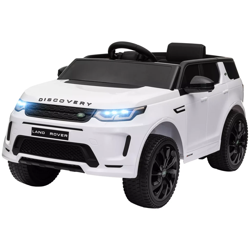 Vaikiškas Elektrinis Automobilis 12V | Su Nuotolinio Valdymo Pulteliu, LED Žibintais, USB/MP3 Jungtimi, 3-6 Metų Vaikams, Baltas