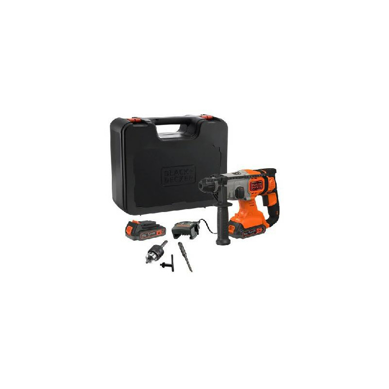 BCD900E2K-QW BD 18V smūginis gręžtuvas BCD900E2K 1.2J 2x2.5Ah + RANKENOS