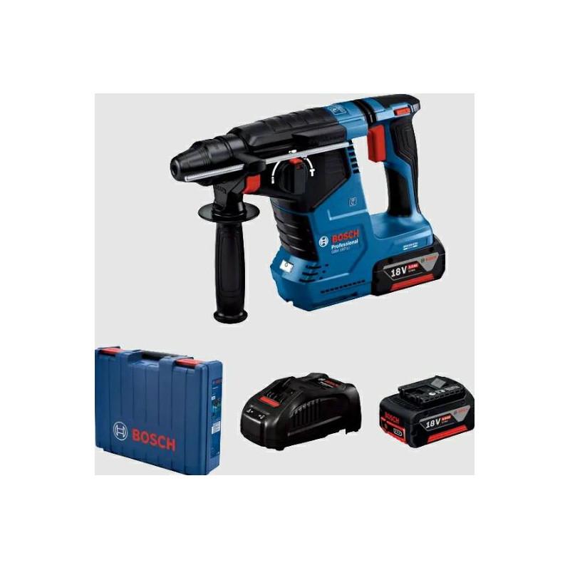 0611923021 BOSCH.plaktukinis gręžtuvas GBH 187-LI 2x5.0Ah 2.4J