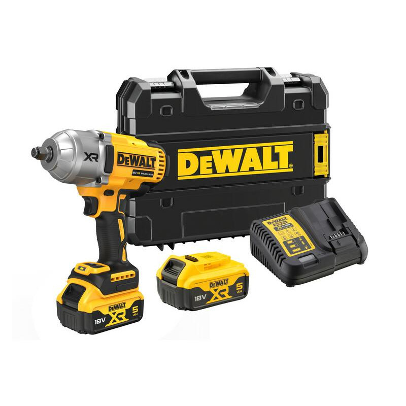 DCF900P2T-QW DEWALT KLUCZ UDAROWY 1/2" 18V 1355Nm 2x5,0Ah TSTAK DCF900P2T