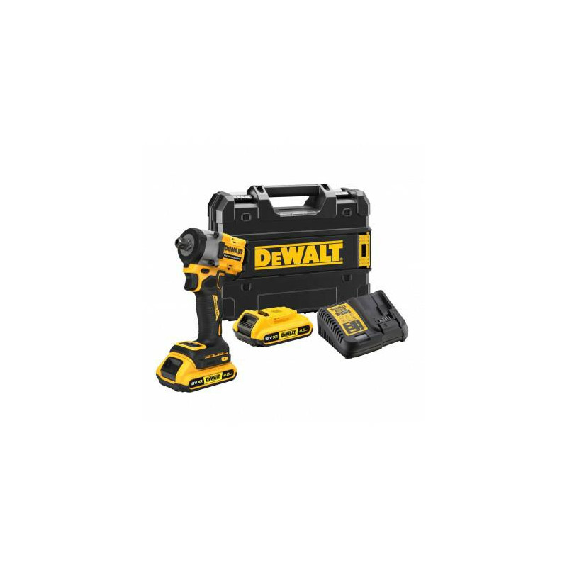 DCF922D2T-QW DEWALT.KLUCZ UDAROWY 1/2" 18V 406Nm 2x2,0Ah TSTAK ZAPADKA DCF922D2T