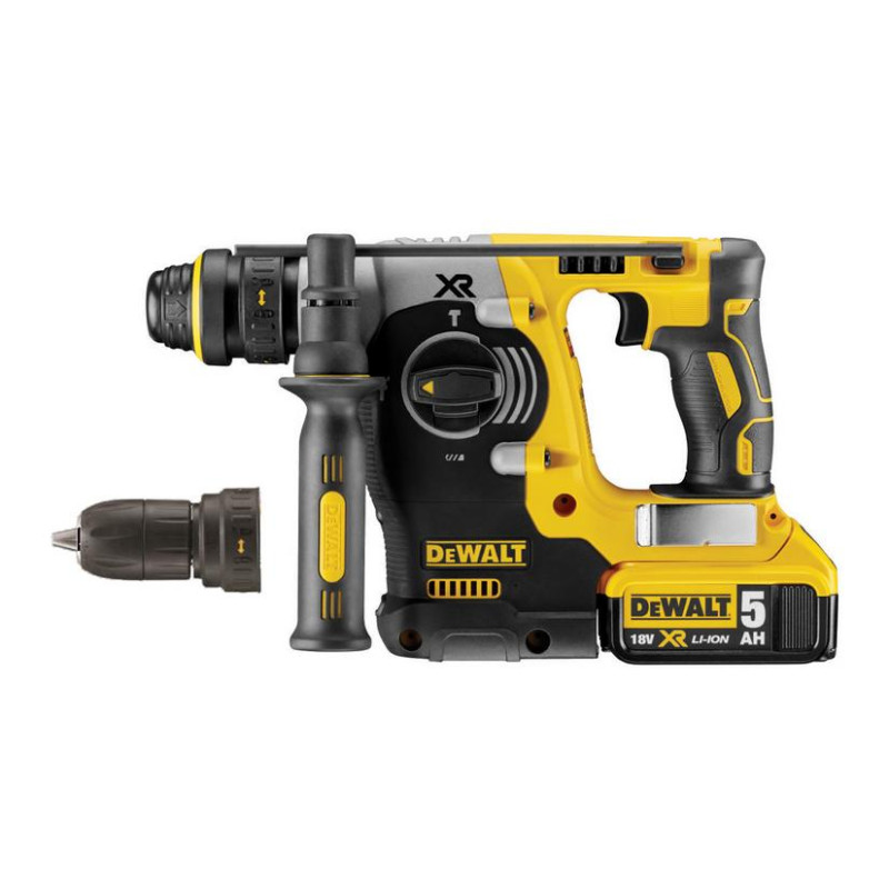 DCH274P2-QW DEWALT MŁOT WIERCĄCO-KUJĄCY SDS-PLUS 18V 2,1J 2 x 5,0Ah XR LI-ION BEZSZCZOTKOWA + UCHWYT DCH274P2