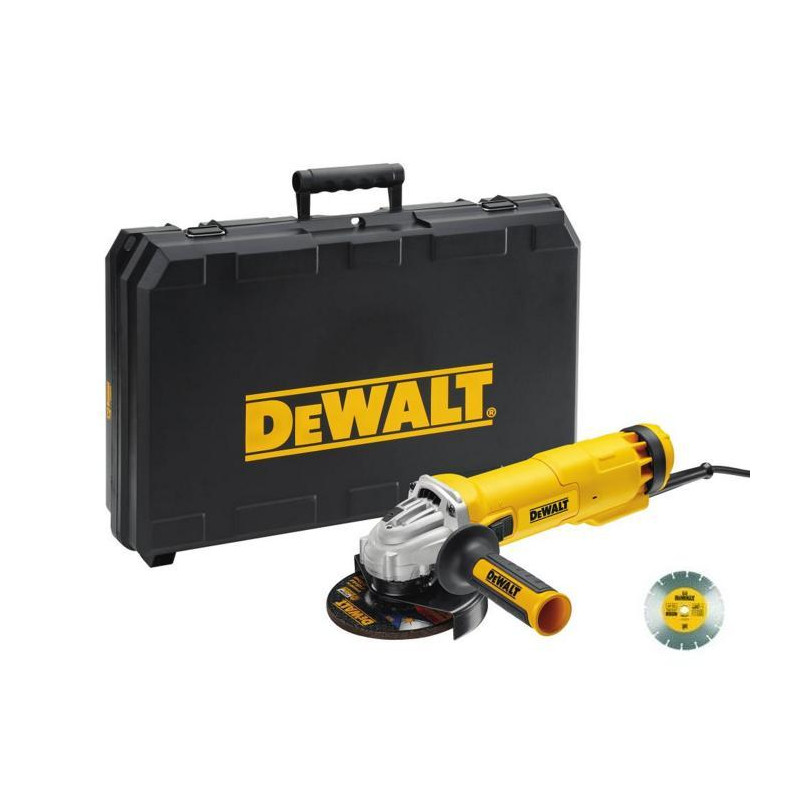 DWE4217KD-QS DEWALT SZLIFIERKA KĄTOWA 1200W 125mm WALIZKA + TARCZA DIAMENTOWA DWE4217KD