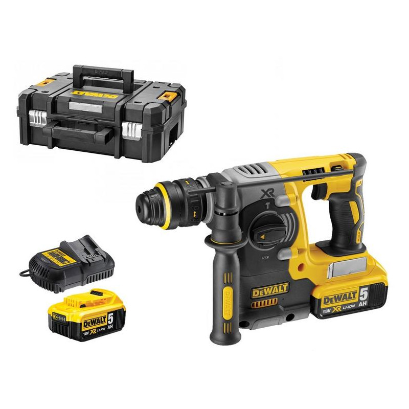 DCH273P2T-QW DEWALT MŁOT WIERCĄCO-KUJĄCY SDS-PLUS 18V 2,1J 2 x 5,0Ah XR LI-ION BEZSZCZOTKOWA TSTAK DCH273P2T