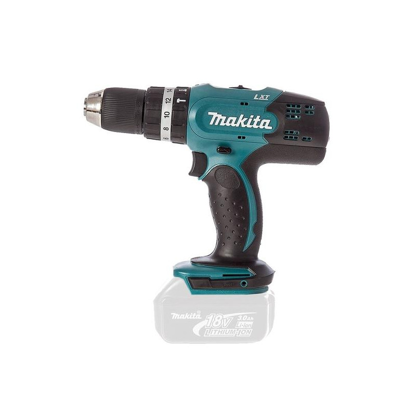 MAKITA 18V LI-ION 42/27Nm smūginis gręžtuvas/suktuvas be akumuliatoriaus ir įkroviklio DHP453Z