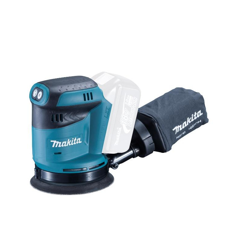 MAKITA 18V LI-ION 125 mm EFEKTYVUS ŠVARSTYKLĖ BE AKUMULATORIAUS IR ĮKROVIKLIO DBO180Z