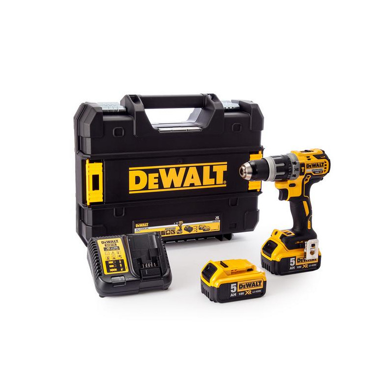 DCD796P2-QW DEWALT WIERTARKO-WKRĘTARKA UDAROWA 18V 70/27Nm 2x5,0Ah LI-ION BRUSHLESS WALIZKA TSTAK DCD796P2