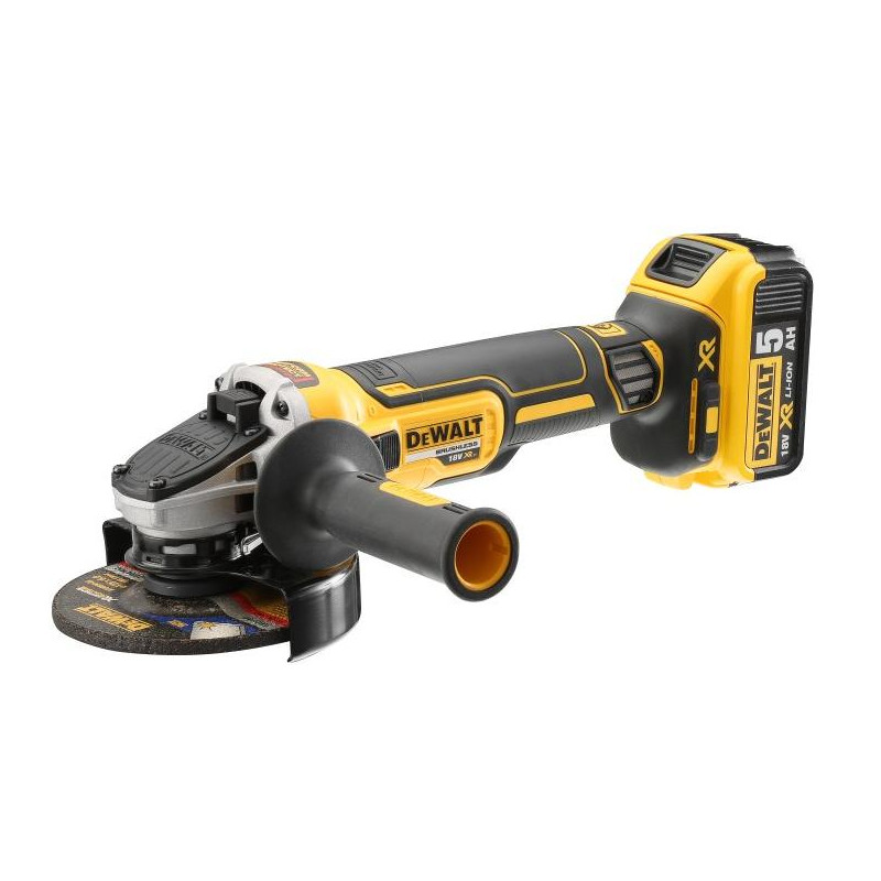 DCG405P2-QW DEWALT SZLIFIERKA KĄTOWA 18V 125mm 2x5,0Ah XR LI-ION BEZSZCZOTKOWA DCG405P2