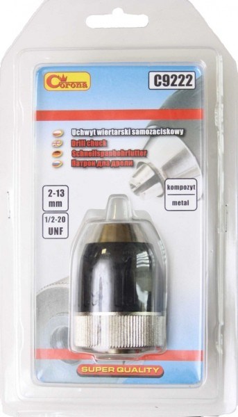 Gręžimo griebtuvas grąžto tvirtinimui greitos fiksacijos metalinis plastikinis 2 - 13 mm 1/2 - 20
