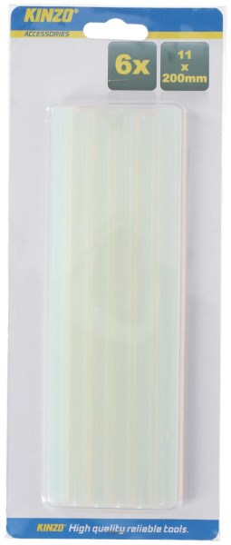 Klijai karštam klijavimui 11x200 mm 6 vnt Kinzo