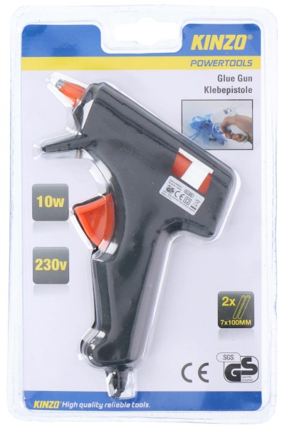 Pistoletas klijų juodas 7 mm 10 W Kinzo
