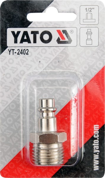 Antgalis žarnai 12,5 mm 1/2" išorinis sriegis Yato