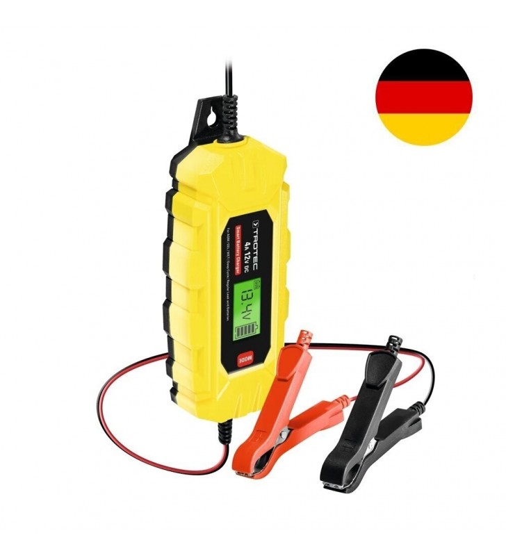 Akumuliatoriaus pakrovėjas Trotec PBCS 4A : Įtampa (V) - 12, Pavadinimas - Akumuliatoriaus pakrovėjas Trotec PBCS 4A, Srovė (A) - 4