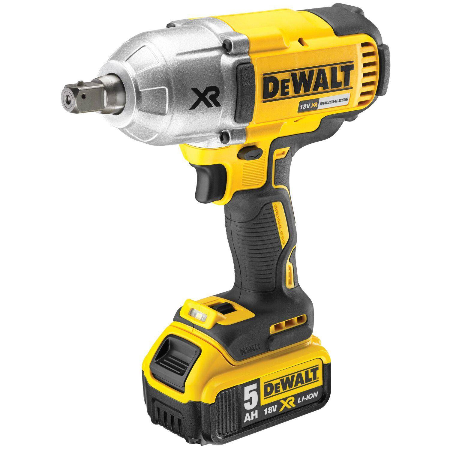 Didelio sukimo momento 1/2 18V XR 2x5,0Ah smūginis veržliaraktis su DEWALT DCF899P2-QW dėklu