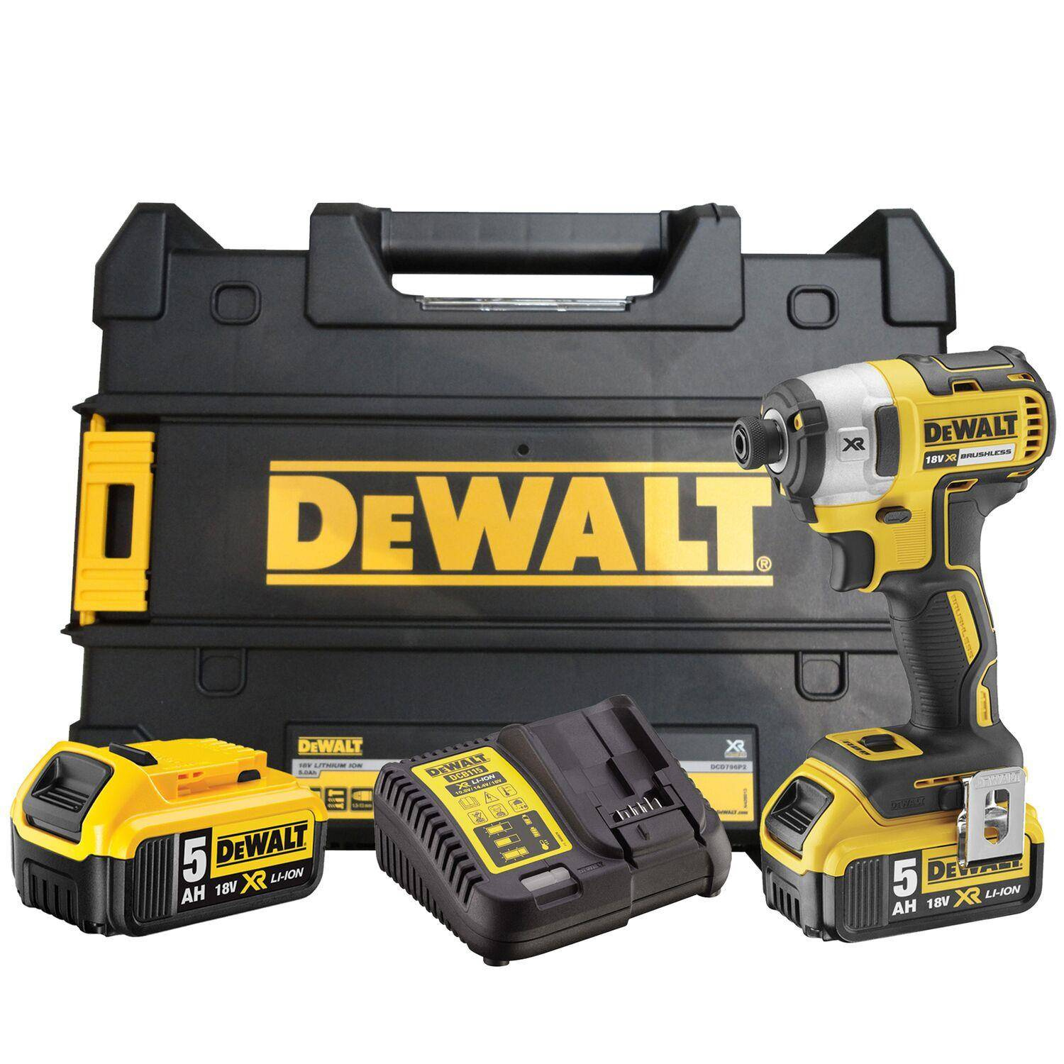 DeWalt DCF887P2-QW 1/4 18 V 2x5,0 Ah bešepetėlinis smūginis gręžtuvas