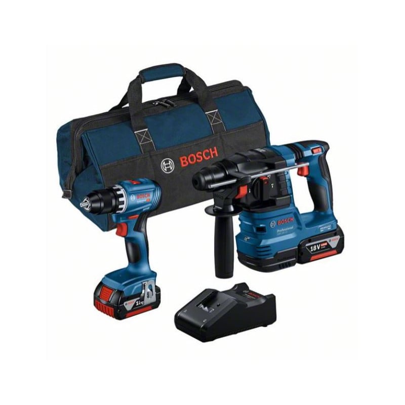 Bosch akumuliatorinių įrankių rinkinys: GSR 18V-45 + GBH 18V-22, 0615A50038