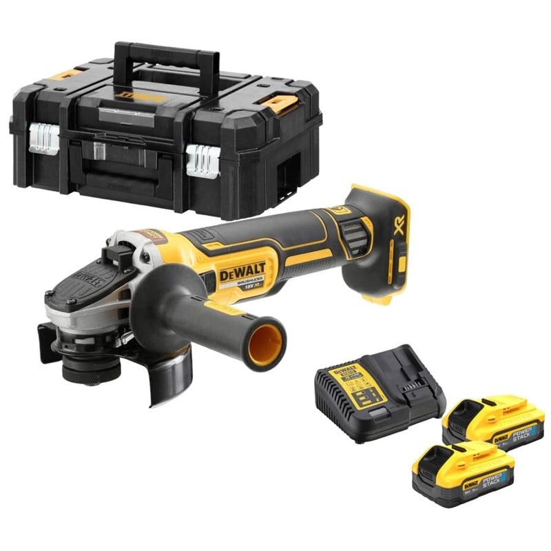 Akum. kampinis šlifuoklis Dewalt DCG405H2T-QW 18V 2x5Ah