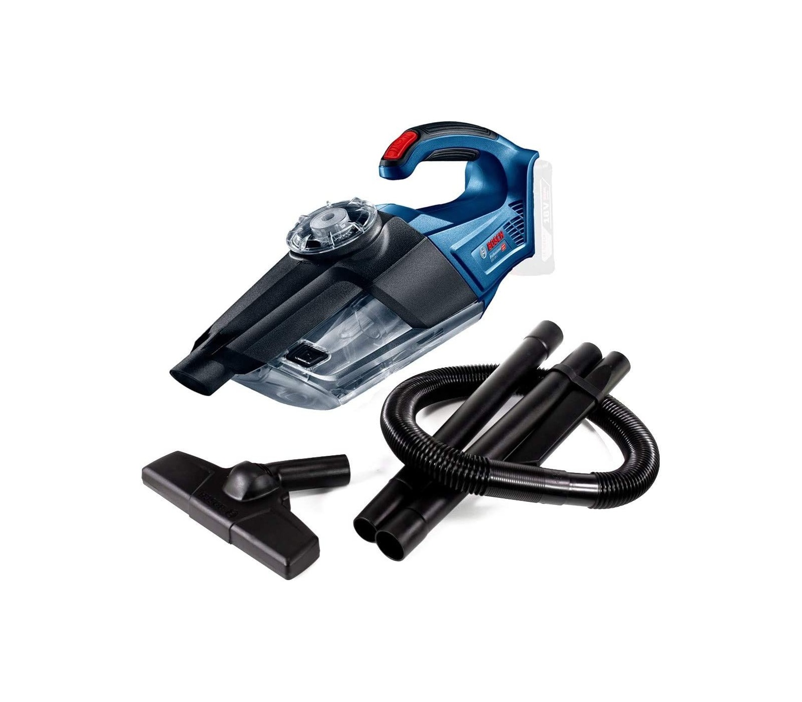 Akumuliatorinis rankinis dulkių siurblys Bosch GAS 18V-1 + priedai, 18 V
