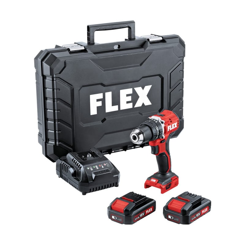Flex akumuliatorinio smūginio suktuvo rinkinys PD 2G 18.0 EC LD 2.5 (2 x 2.5 Ah + įkroviklis)