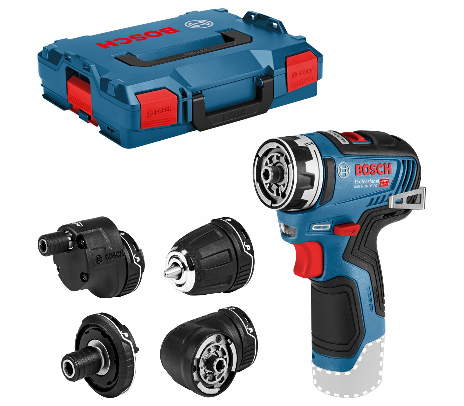 Akumuliatorinis suktuvas Bosch GSR 12V-35 FC, 12 V + lagaminas