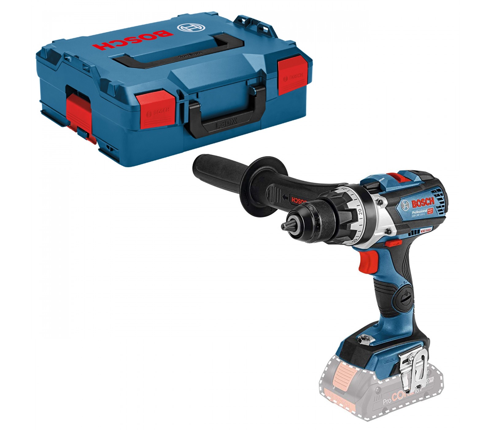 Akumuliatorinis suktuvas Bosch GSR 18V-110 C, 18 V + lagaminas (be akumuliatoriaus ir įkroviklio)