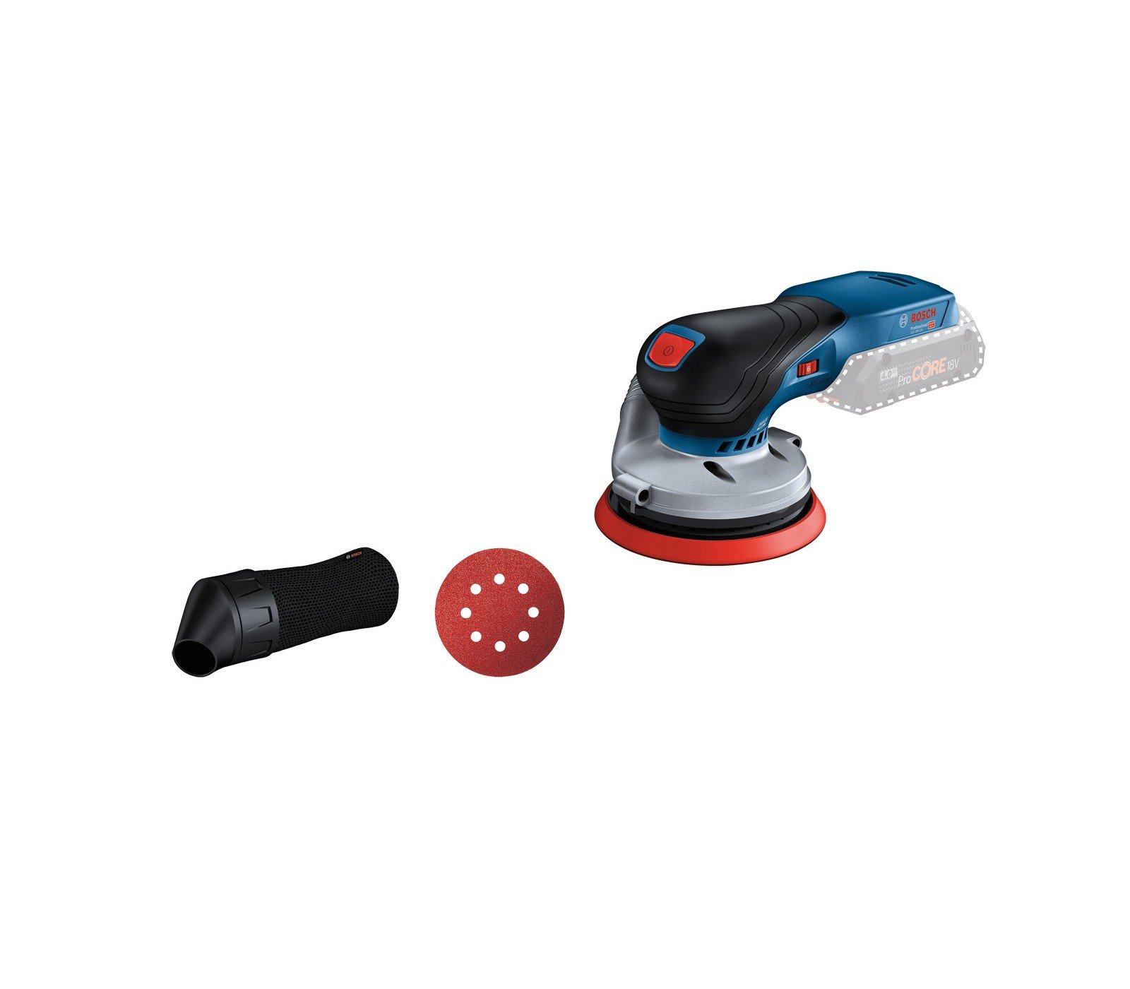 Akumuliatorinis ekscentrinis šlifuoklis Bosch GEX 18V-125, 18 V, 125 mm
