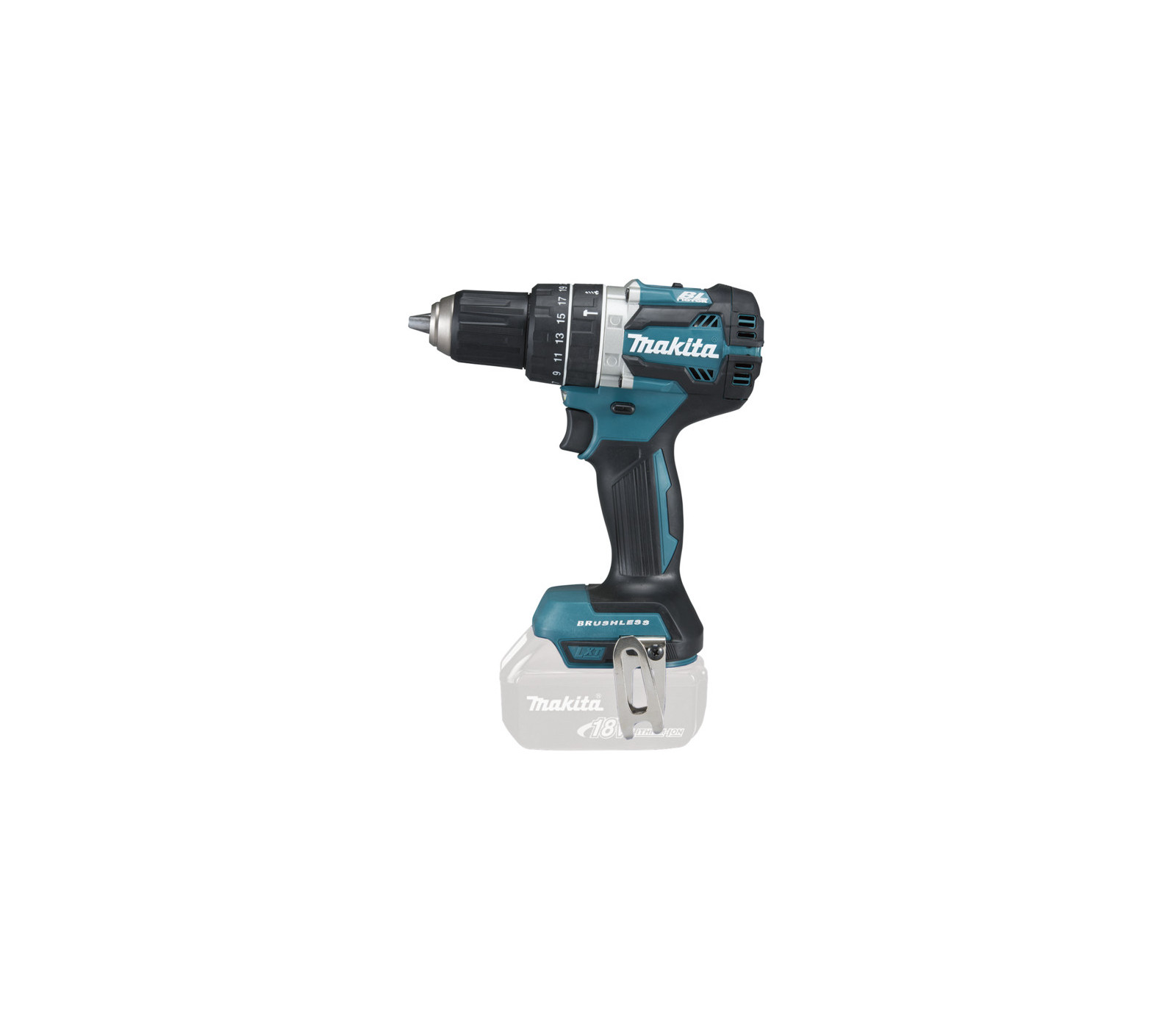 Akumuliatorinis smūginis gręžtuvas Makita DHP484Z, 18 V